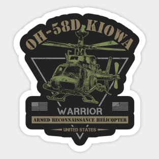 OH-58D Kiowa Warrior Helicopter Sticker